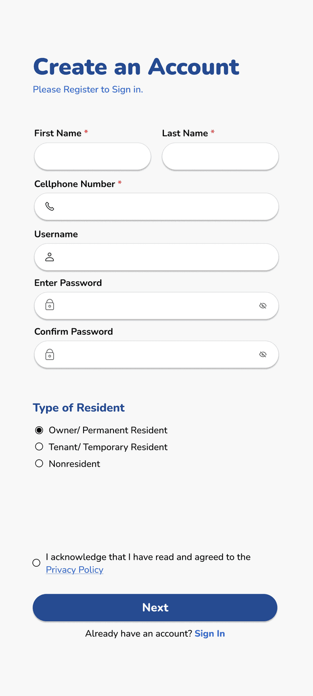 Create Account